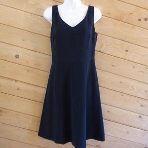 Ann Taylor Vintage Black V-neck Sleeveless A-line Basic Little Dress Classic